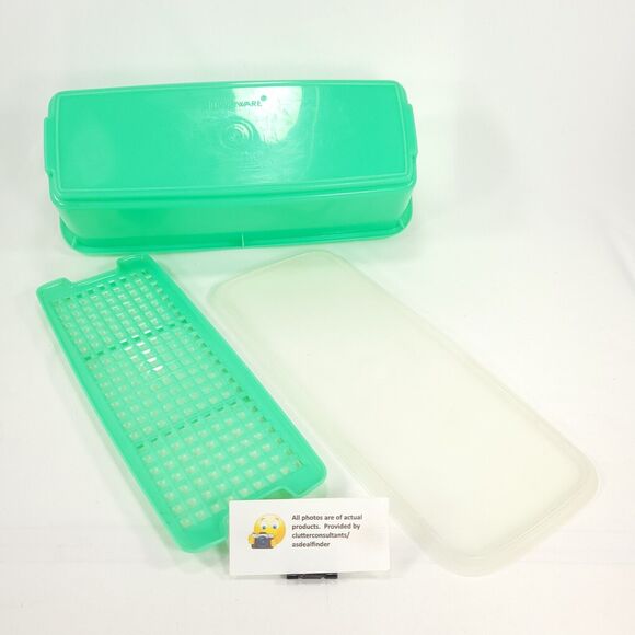 Vintage Tupperware Bundle #782 Bread Veggie Keeper # 892 Celery Keeper - Picture 4 of 8